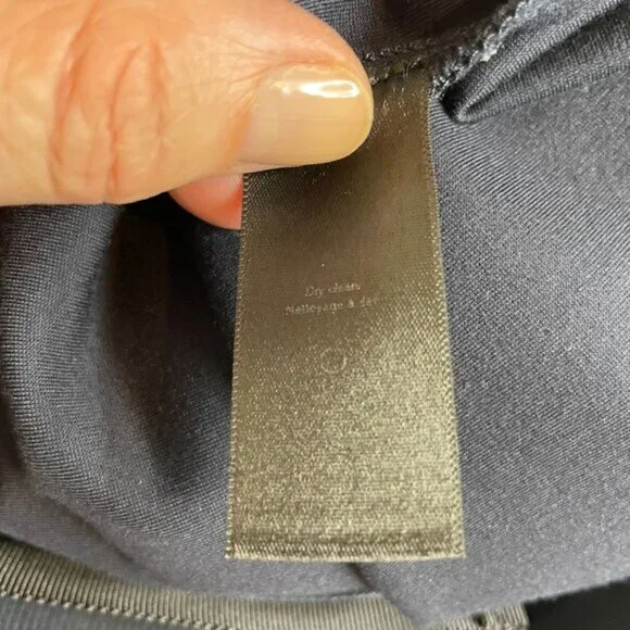 Rag & Bone Black Lace Up Ankle Pant Skinny Ponte Knit Back Zipper Size 10 - Picture 12 of 12